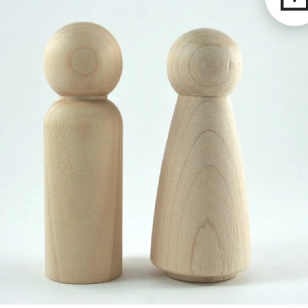 DIY Wooden Doll Cake Toppers